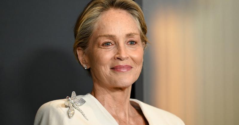Még a dekoltázsa is kivilágított: a 67 éves Sharon Stone lélegzetelállítóan vonzóan állt modellt a Vogue számára.
